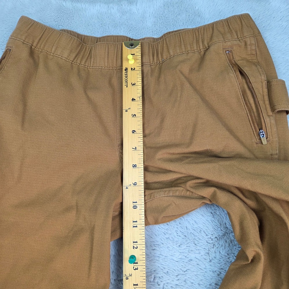 Carhartt Relaxed Fit Canvas Jogger Pants Womens M Reg Elastic Waist Utility Brn - Picture 6 of 13